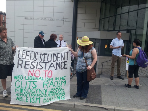 Part of the lobby against KPMG on Thursday 18th July